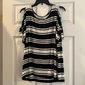 Calvin Klein short-sleeve, cold shoulder top